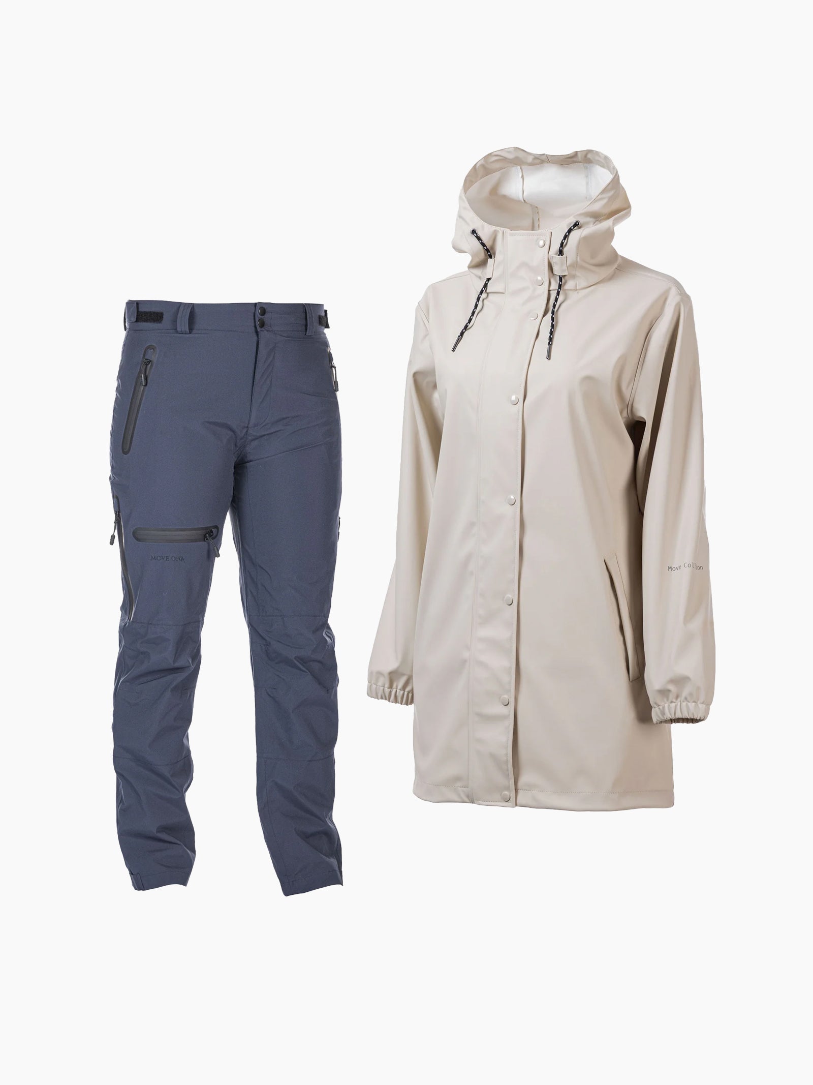 Pakketilbud – Duggregn regnjakke + Lyngseidet turbukse til dame i Lys beige/Midnight – kun 1 099 kr