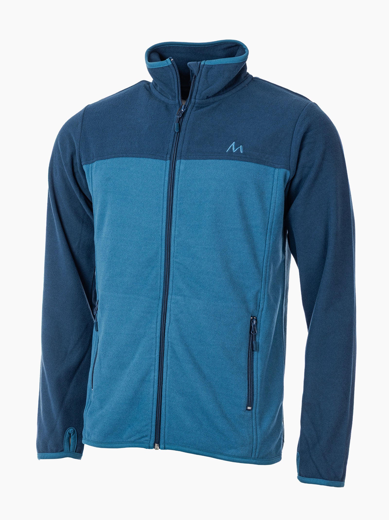Utne herre MoveOn fleecejakke - Blue teal/ Ashes