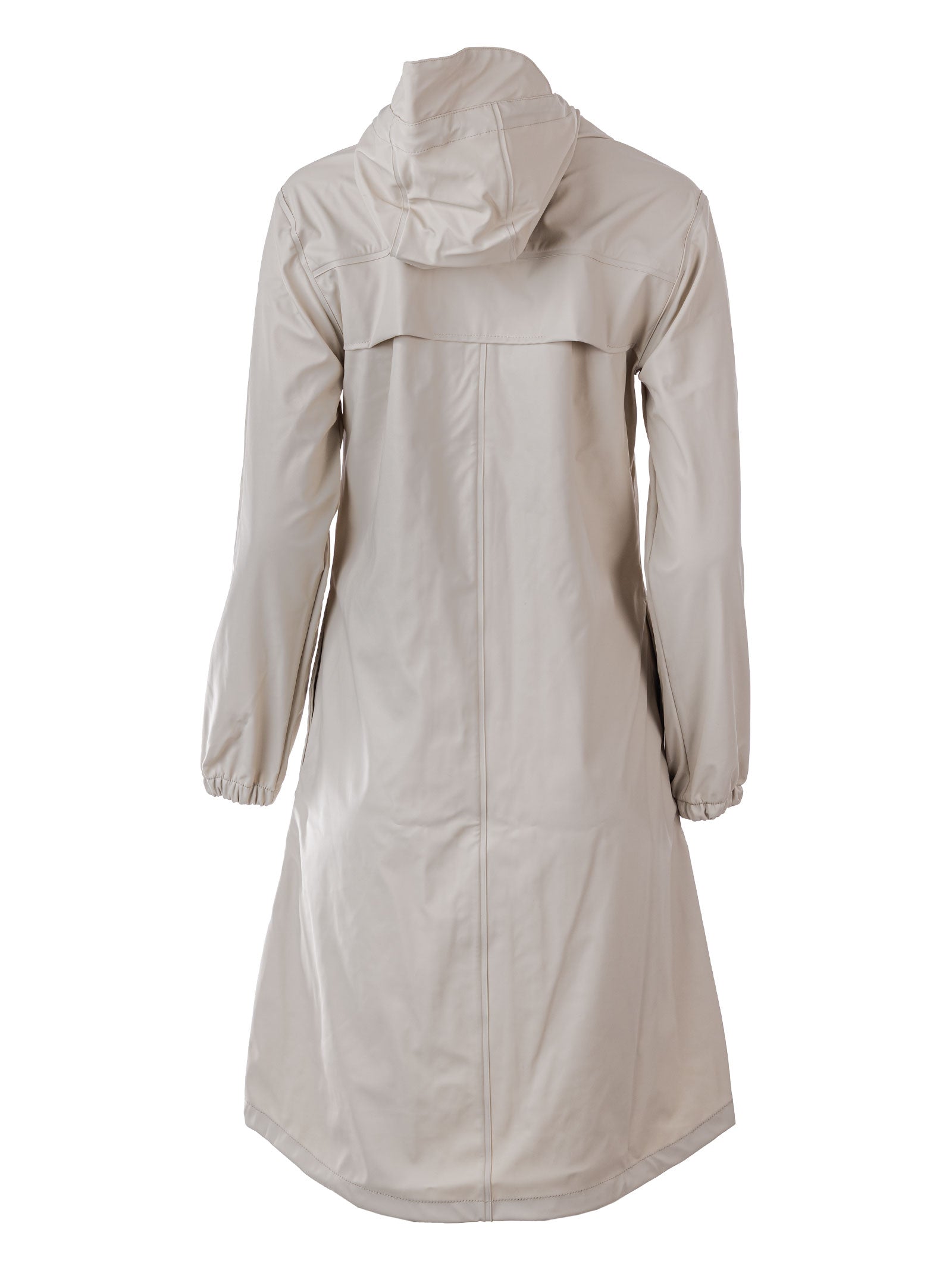 Dame lang regnjakke Regnfall – Lys beige