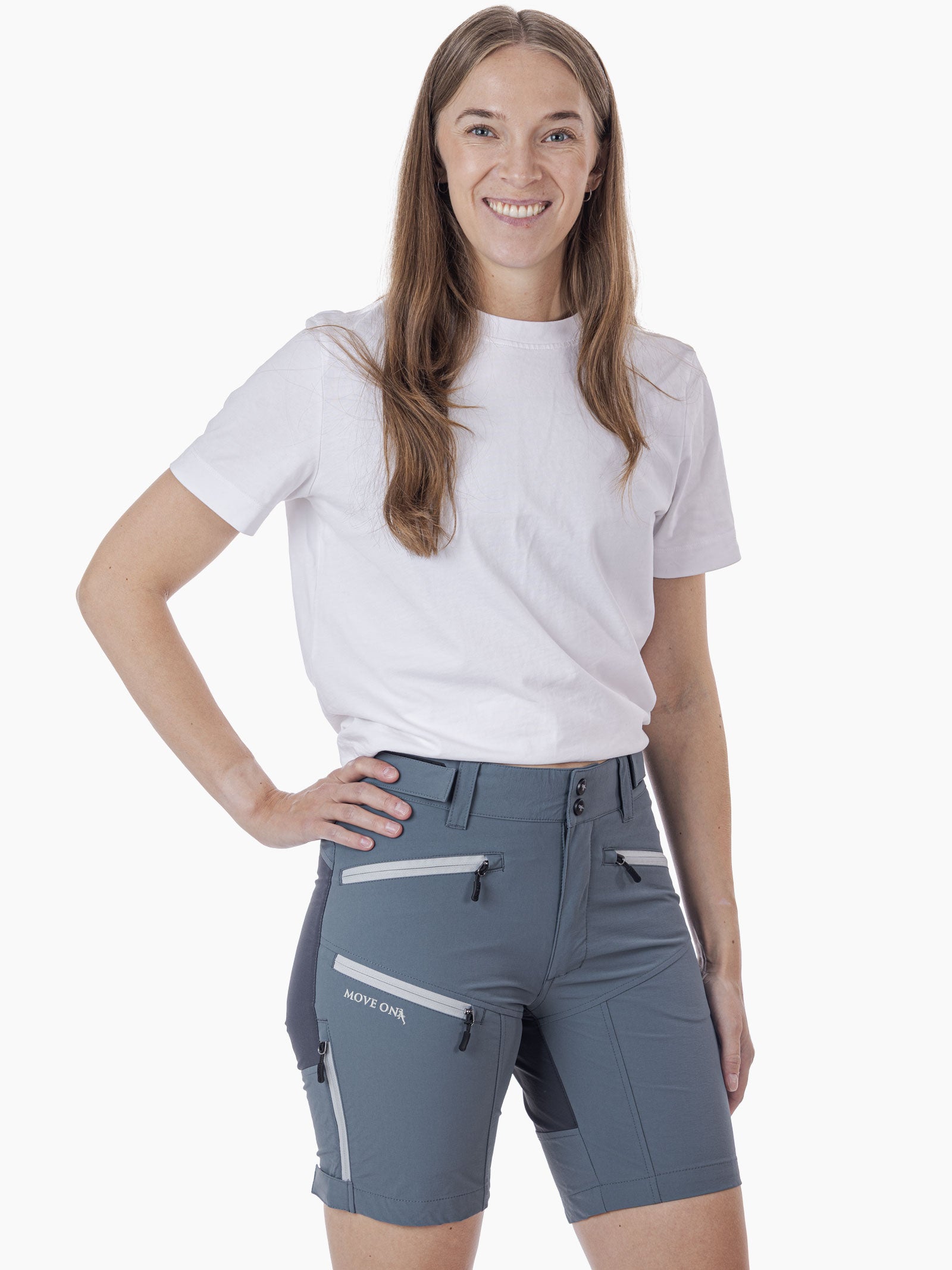 Move On Odda Dame Shorts – Grønnblå/Grå/Isblå