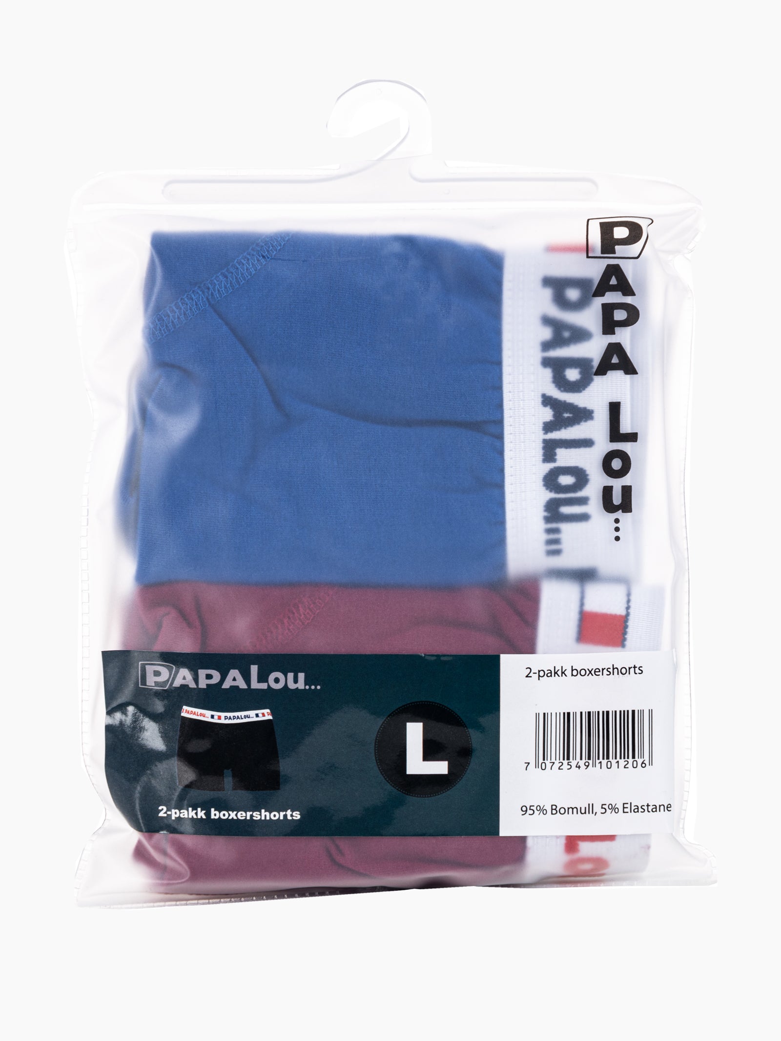 Papa Lou 2pk boxershorts - Rød/blå