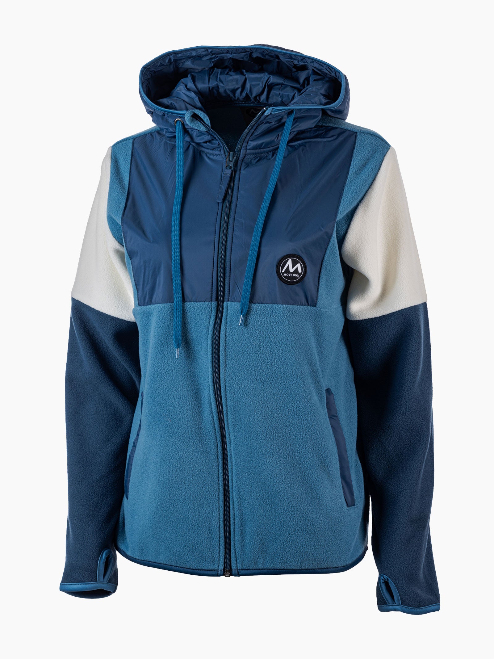 Gaupen dame MoveOn fleecejakke - Ashes/Blue teal/Offwhite