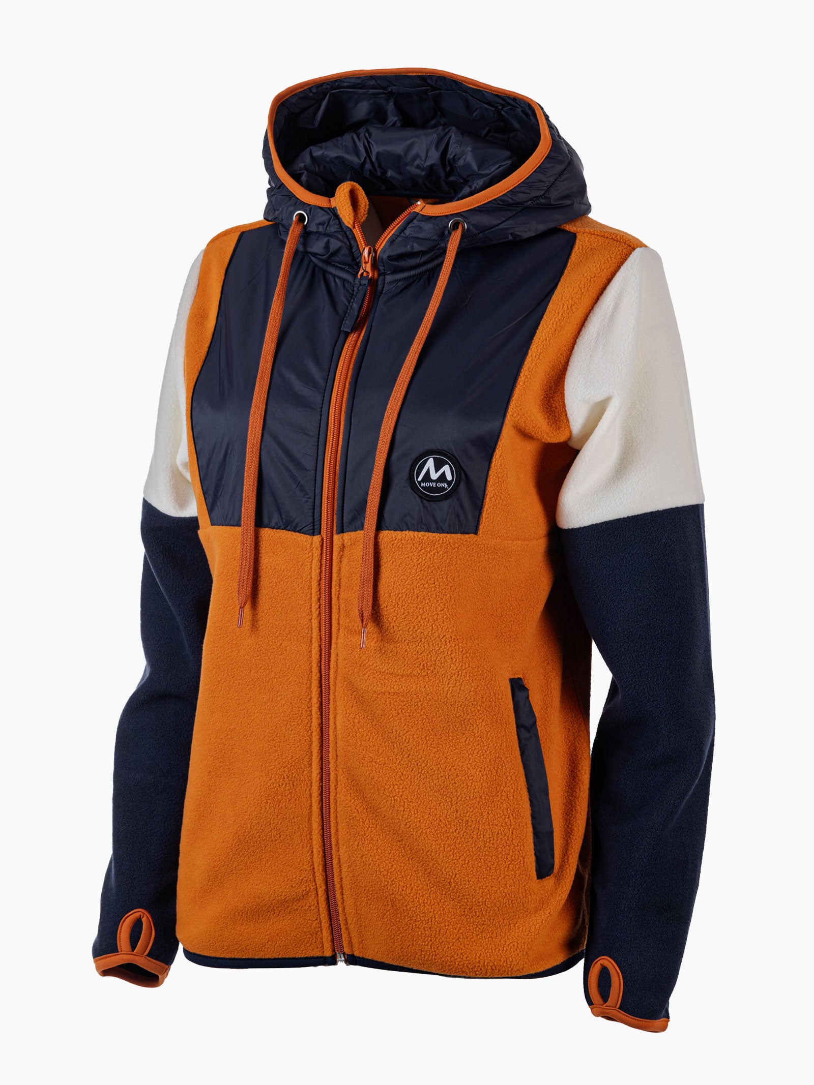 Gaupen dame MoveOn fleecejakke - Tiger/Marine/Offwhite