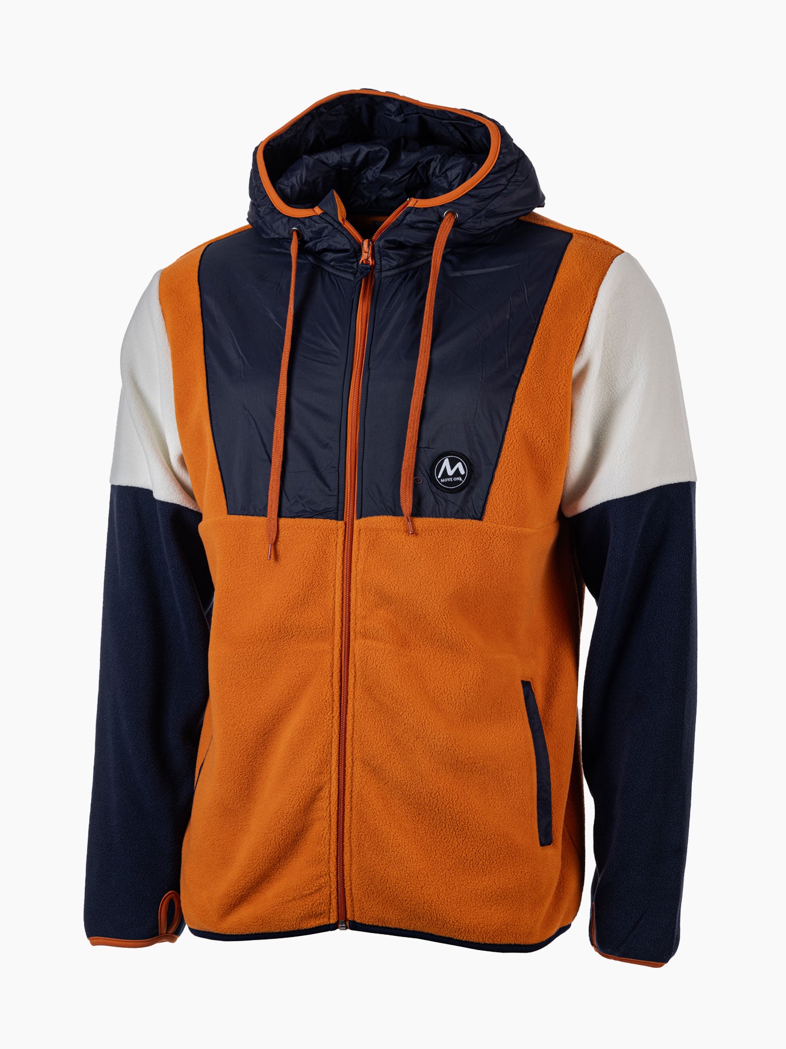 Gaupen herre MoveOn fleecejakke - Tiger/Marine/Offwhite