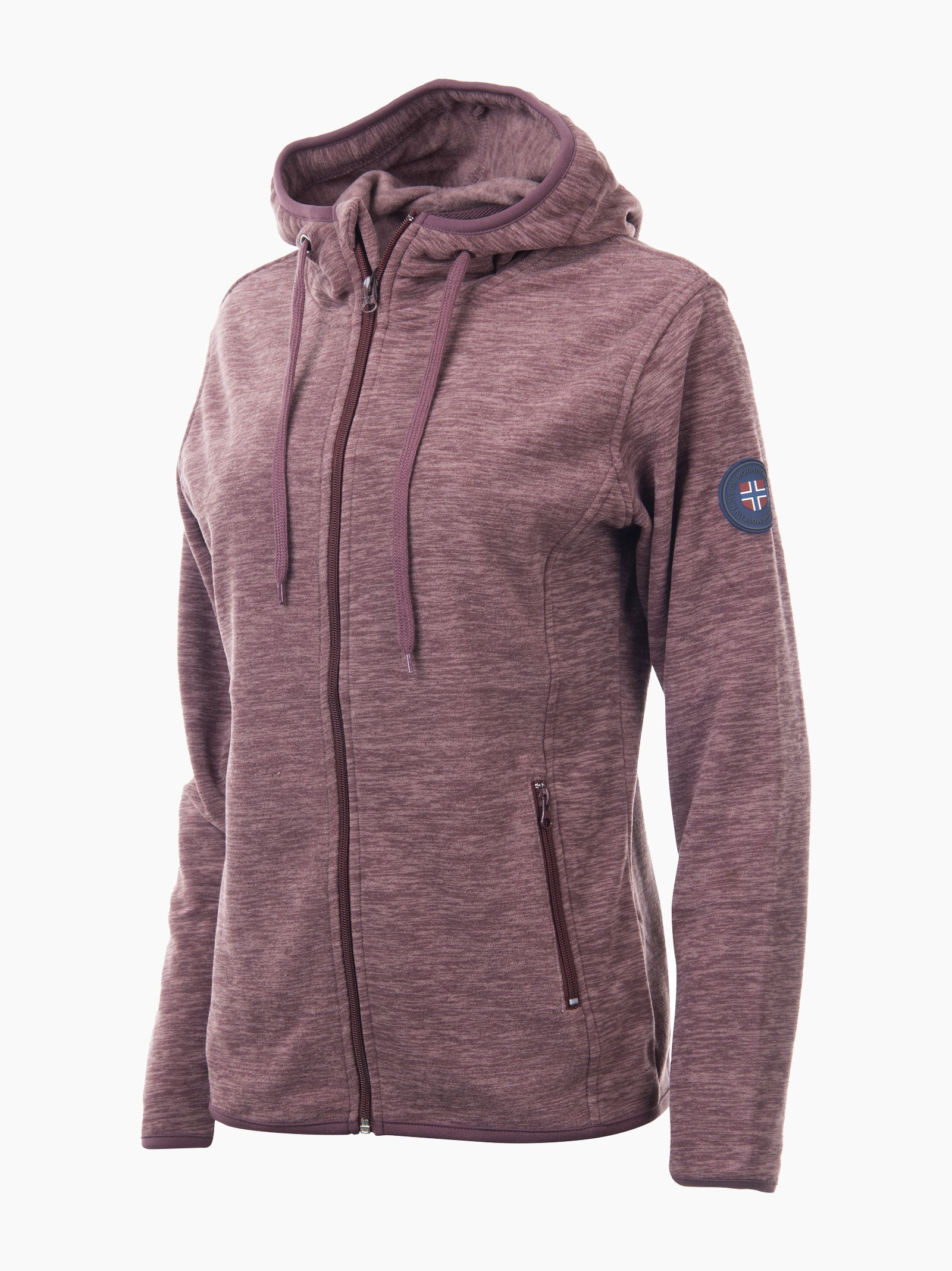 Geilo dame fleece med hette - Rose taupe