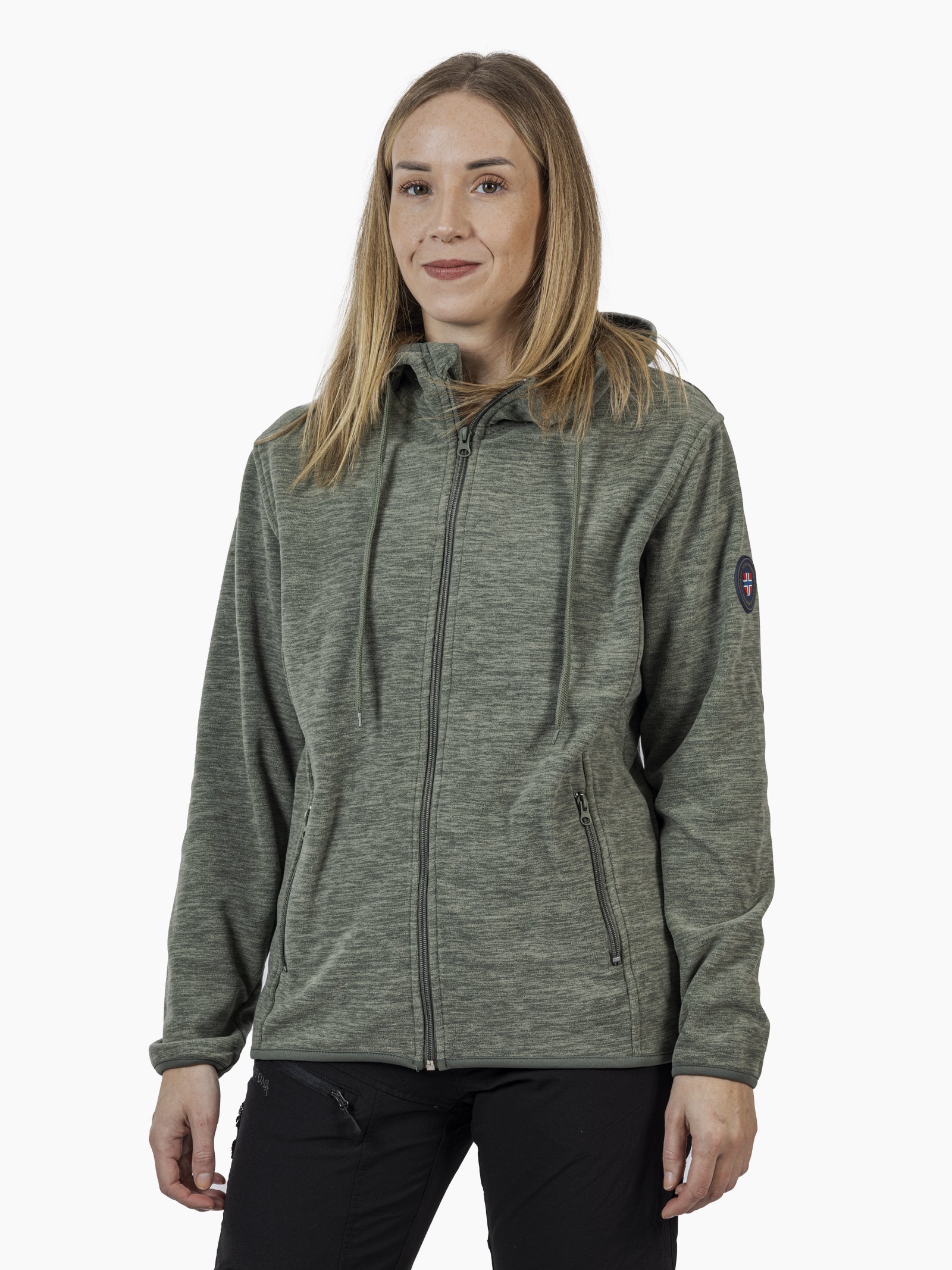 Geilo dame fleece med hette - Shadow