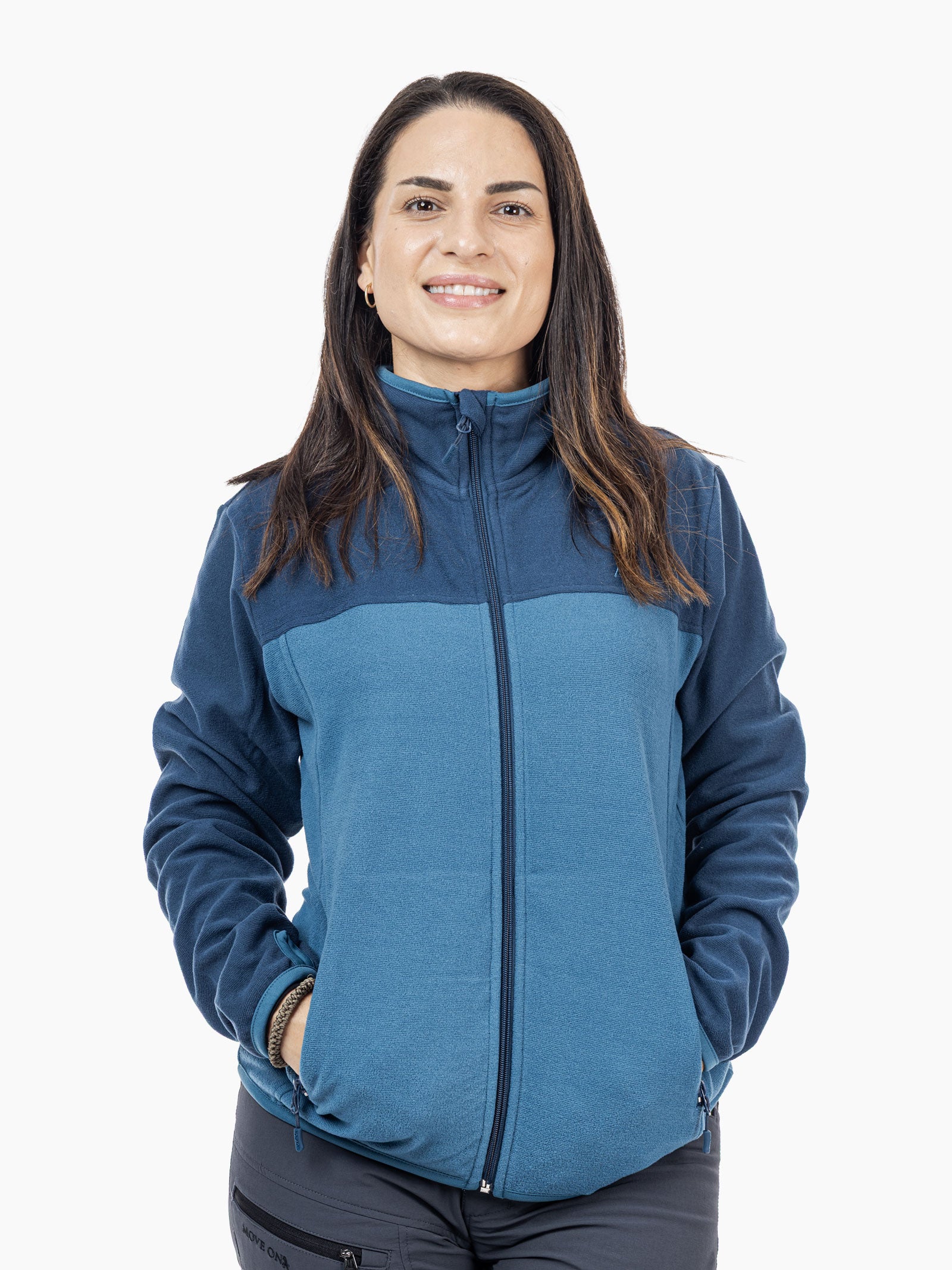 Utne dame MoveOn fleecejakke - Blue teal/ Ashes