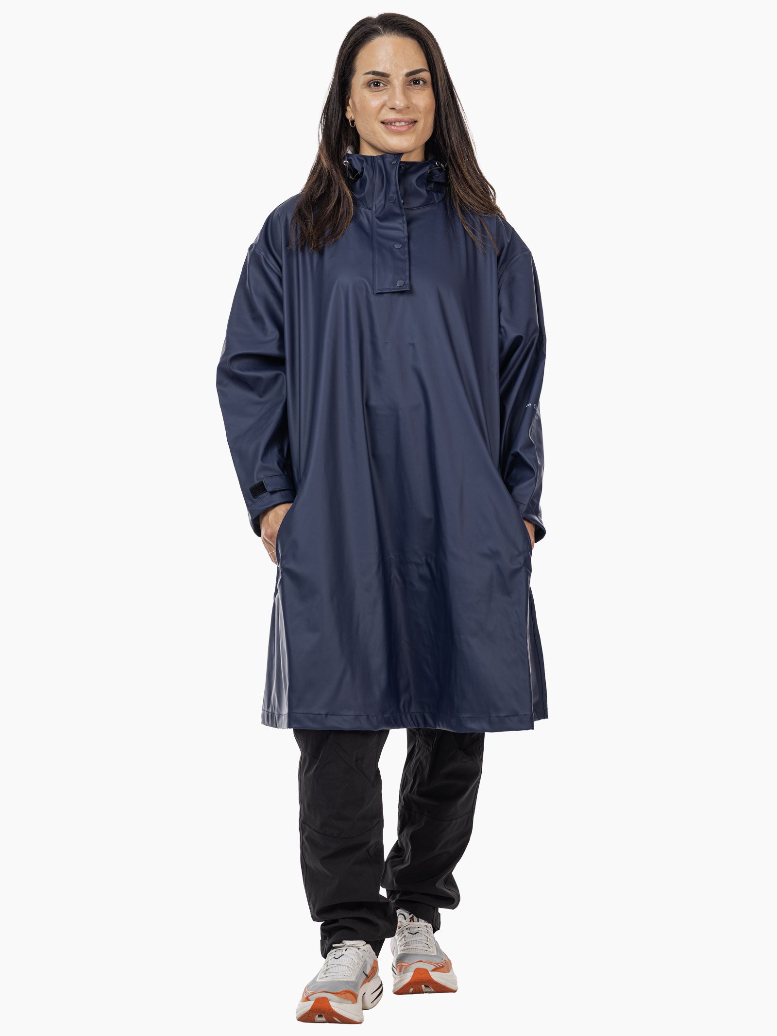 Dame regnponcho Ruskevær – Marineblå