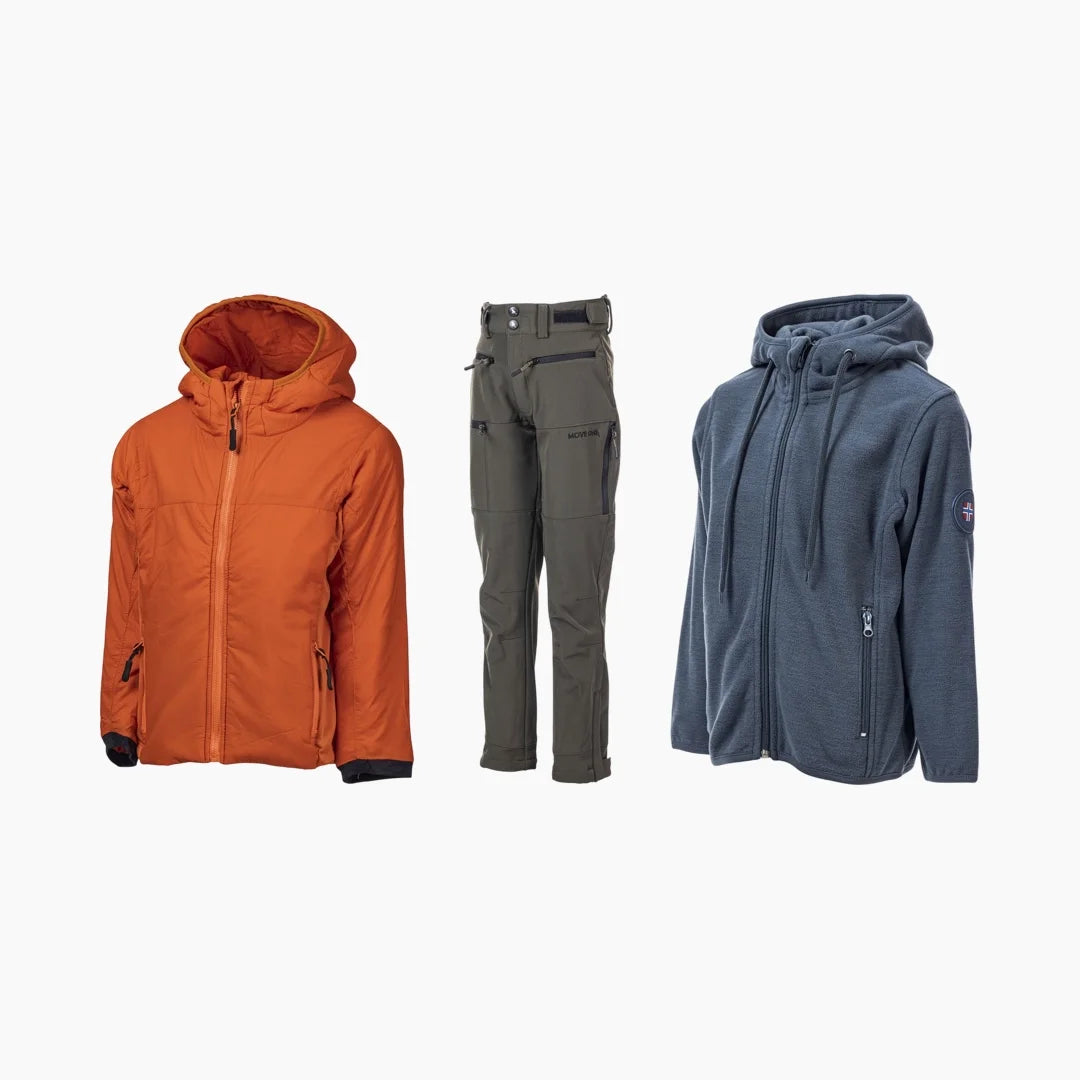 Pakketilbud – Alta jakke + Bitihorn turbukse + Geilo fleece til barn fra MoveOn
