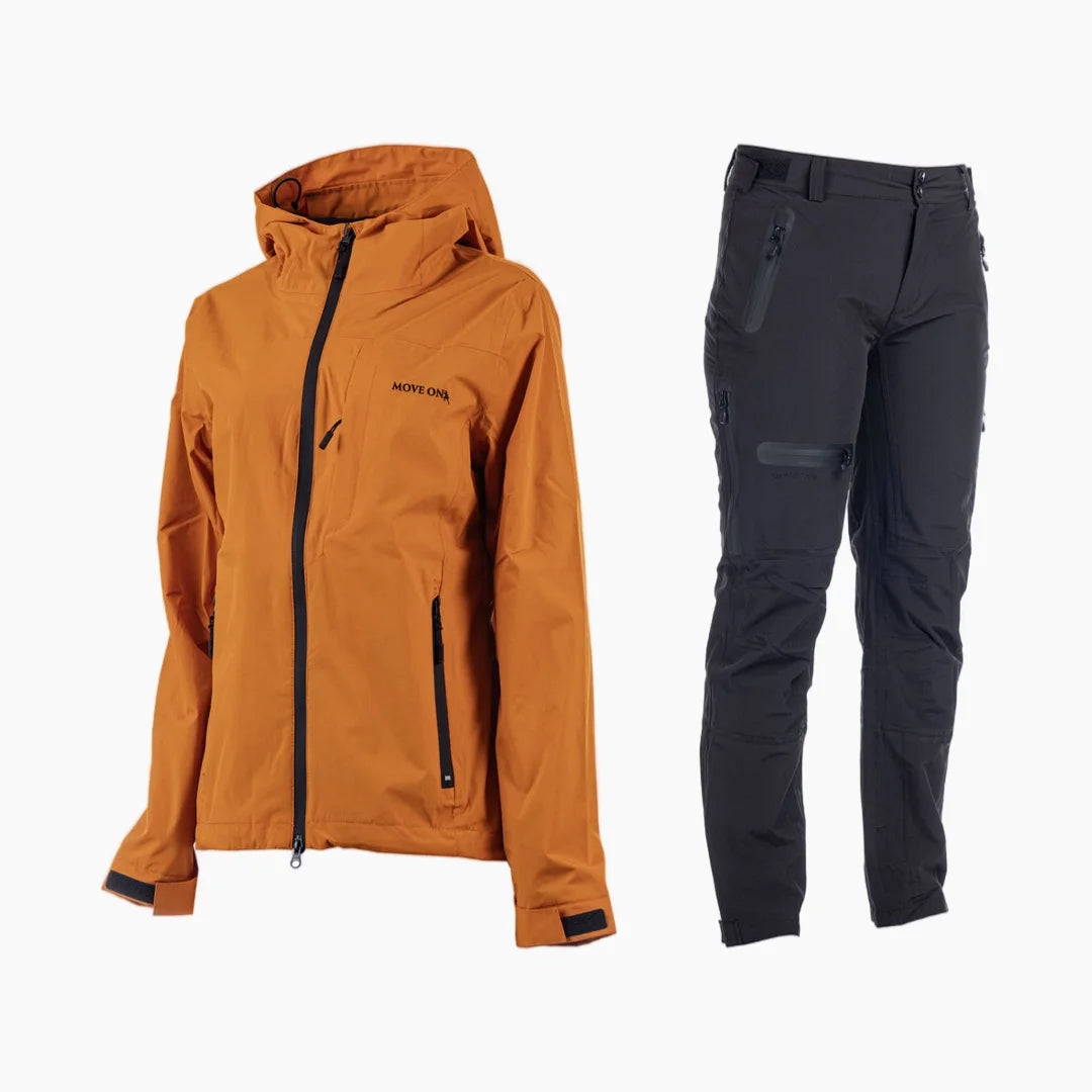 Pakketilbud – Lyngen jakke + turbukse til dame i fargen Oransje/Sort – kun 1 599 kr