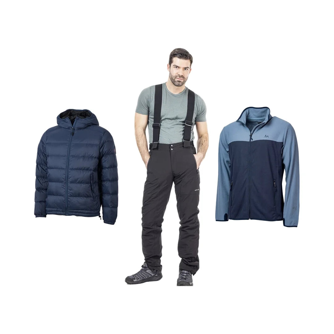 Pakketilbud – Svalbard dunjakke + Sognsvann vinterbukse + Utne fleece til herre fra MoveOn