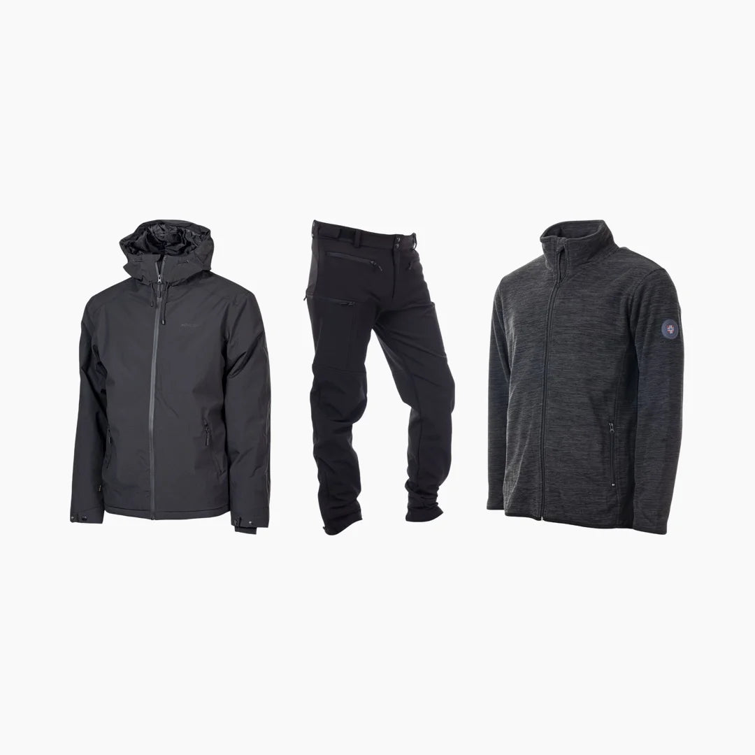 Pakketilbud – Levanger jakke, Bitihorn turbukse og Geilo fleece til herre fra MoveOn