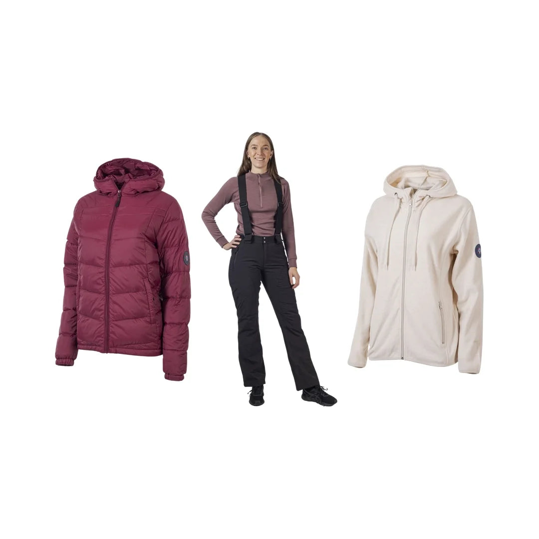 Pakketilbud – Svalbard dunjakke + Sognsvann vinterbukse + Geilo fleece til dame