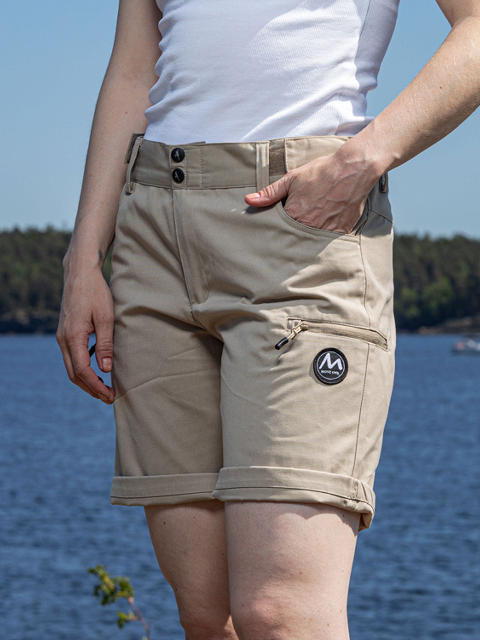 Grimstad dame MoveOn shorts - Sand