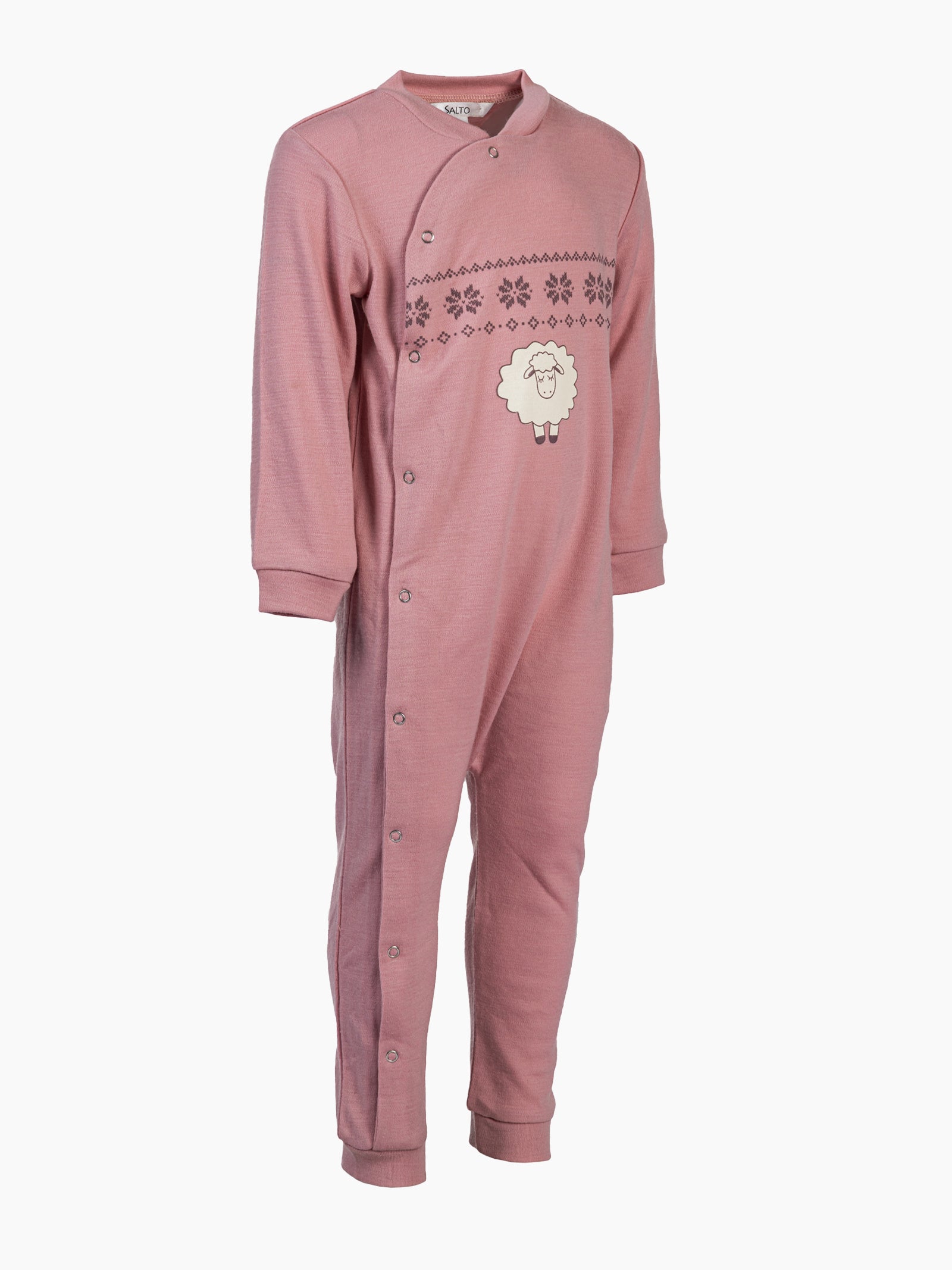 Mio baby pyjamas Salto 100% merino ull - Rose