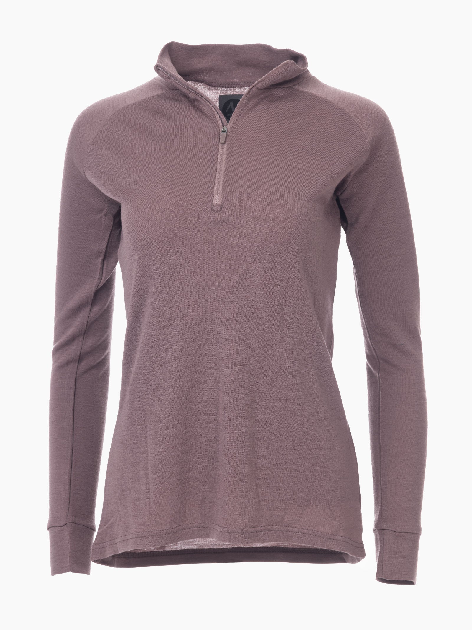 Ullvarp dame MoveOn zipneck 100% ull - Rose taupe