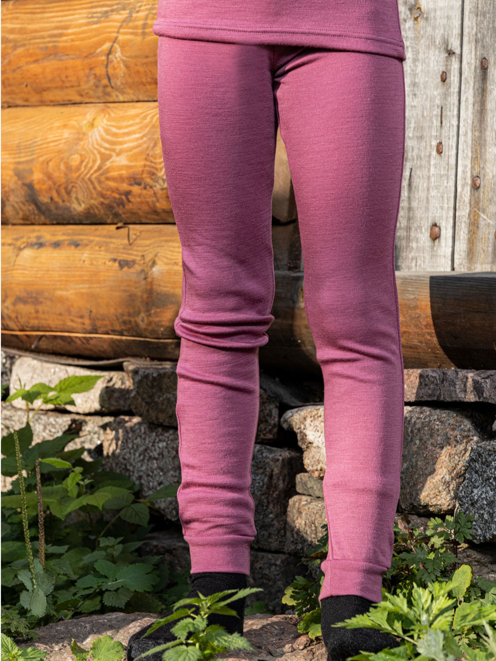 Ullvarp barn MoveOn ull tights 100% Merionoull - Purple